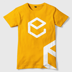 Custom promotional T-shirts with screen printing and embroidery for corporate branding